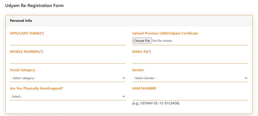 Fill in your personal details